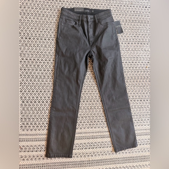 Lauren Ralph Lauren Coated High Waist Straight Leg Ankle Jeans 4 - Picture 4 of 8